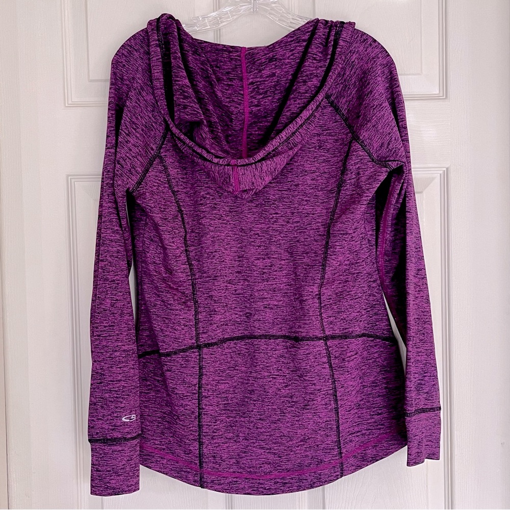 🌸3/$25 Target C9 Champion Duo Dry Zip-Up Space-dye Purple & Black Hoodie, Size S - Picture 7 of 13